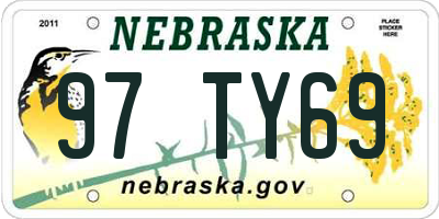 NE license plate 97TY69