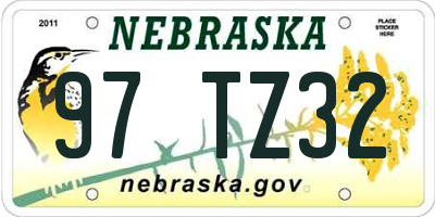 NE license plate 97TZ32