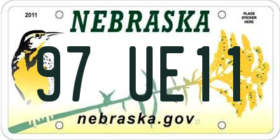 NE license plate 97UE11