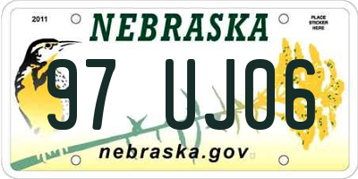 NE license plate 97UJ06
