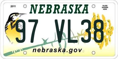 NE license plate 97VL38