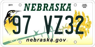 NE license plate 97VZ32
