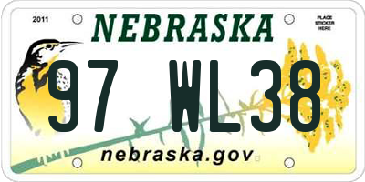 NE license plate 97WL38