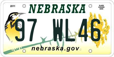 NE license plate 97WL46