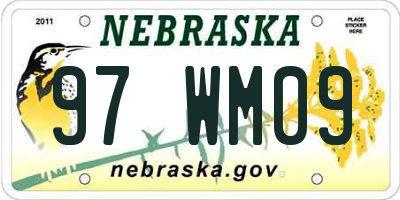 NE license plate 97WM09
