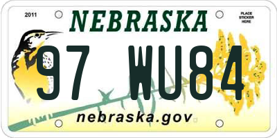 NE license plate 97WU84
