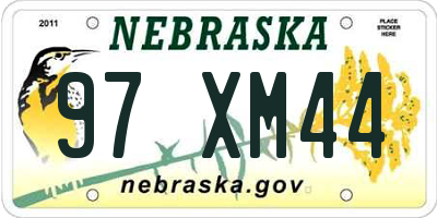 NE license plate 97XM44
