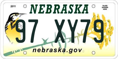NE license plate 97XY79