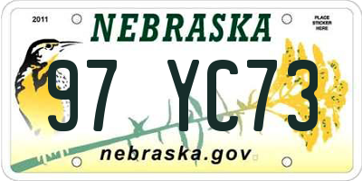 NE license plate 97YC73