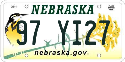 NE license plate 97YI27