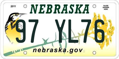 NE license plate 97YL76