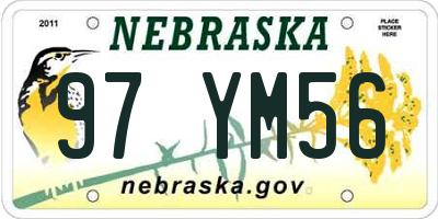NE license plate 97YM56