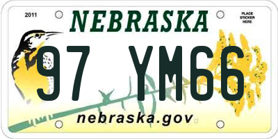 NE license plate 97YM66