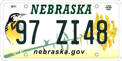 NE license plate 97ZI48