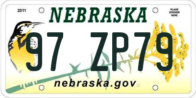 NE license plate 97ZP79