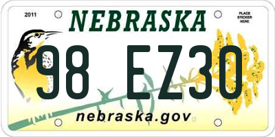 NE license plate 98EZ30
