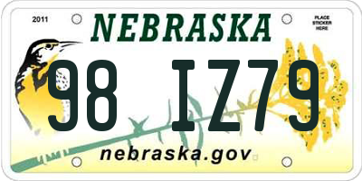 NE license plate 98IZ79
