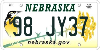 NE license plate 98JY37
