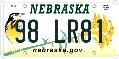 NE license plate 98LR81