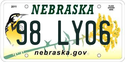 NE license plate 98LY06