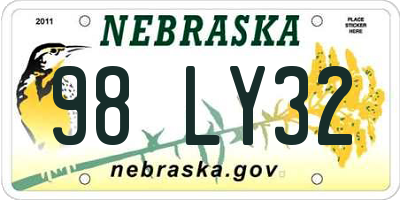 NE license plate 98LY32
