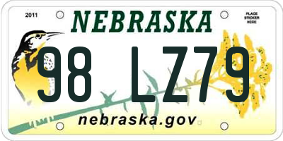 NE license plate 98LZ79