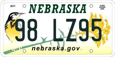 NE license plate 98LZ95