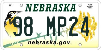 NE license plate 98MP24