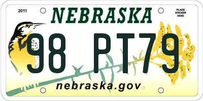 NE license plate 98PT79