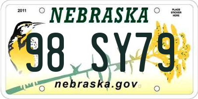 NE license plate 98SY79