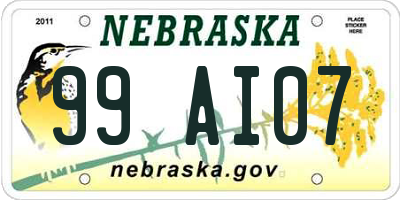 NE license plate 99AI07