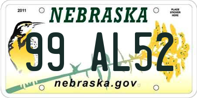 NE license plate 99AL52