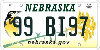 NE license plate 99BI97