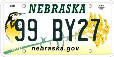 NE license plate 99BY27