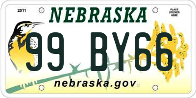 NE license plate 99BY66
