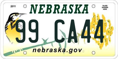 NE license plate 99CA44
