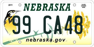 NE license plate 99CA48