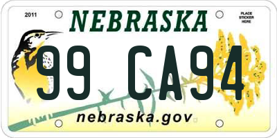NE license plate 99CA94