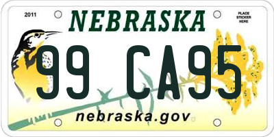 NE license plate 99CA95