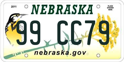 NE license plate 99CC79
