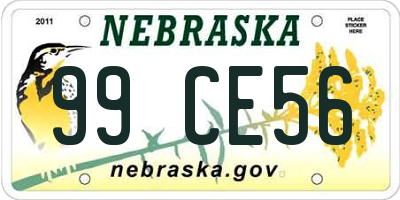 NE license plate 99CE56