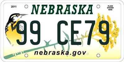 NE license plate 99CE79