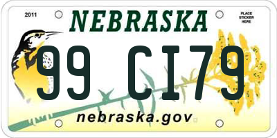 NE license plate 99CI79