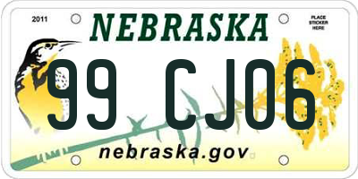 NE license plate 99CJ06