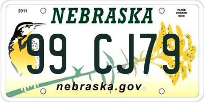 NE license plate 99CJ79