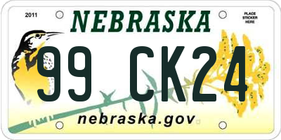 NE license plate 99CK24