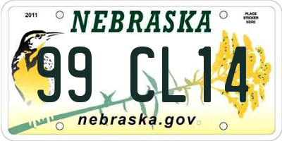 NE license plate 99CL14