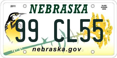 NE license plate 99CL55