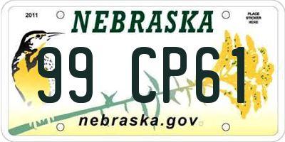 NE license plate 99CP61