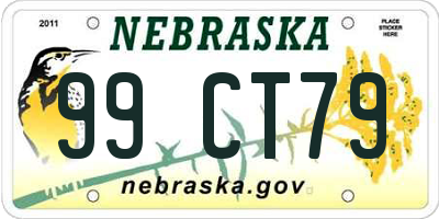 NE license plate 99CT79